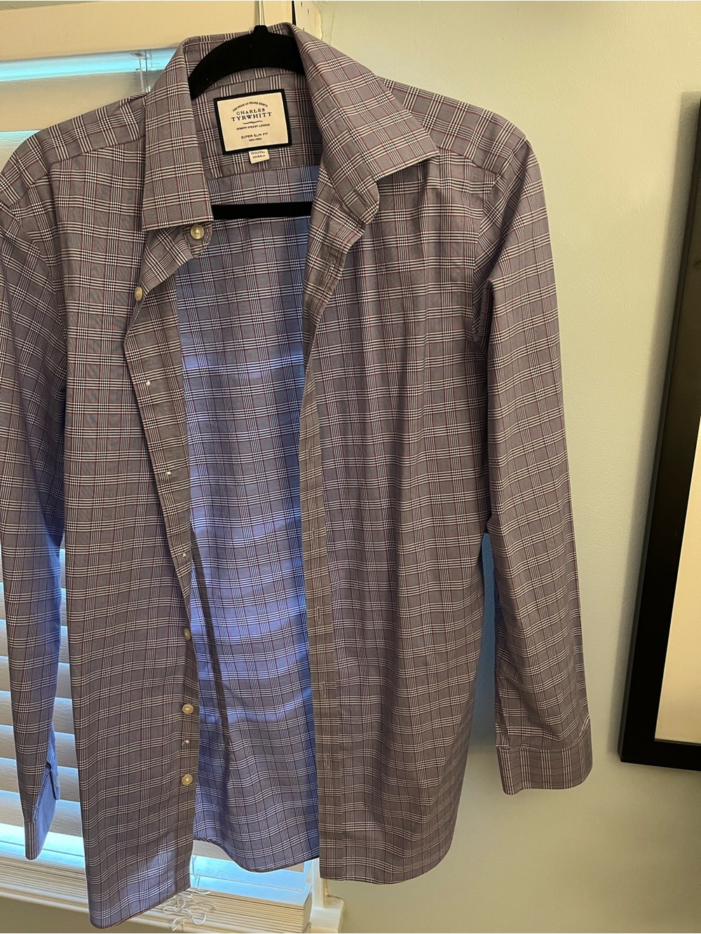Charles Tyrwhitt Purple Plaid Dress Shirt